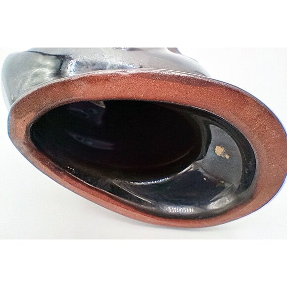 Ceramic Duck Vintage Figurine Green Black Glazed 5.25 Inches Baby Duckling - Picture 7 of 14